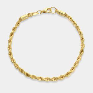 NEW 18K Gold Filled Rope Chain Bracelet